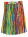 36-Inch Multicolor Artificial Luau Skirt with Floral Waist