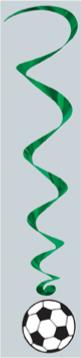 Soccer Ball Whirls Hanging Decorations, 5 Pack