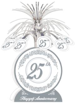 25th Anniversary Centerpiece, 13 Inch