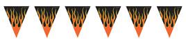 Flame Pennant Banner, 10 Inches x 12 Feet