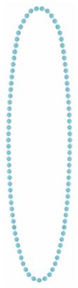 Light Blue Baby Shower Beads, 6 Pack