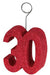 Red Glitter Number 30 Photo and Balloon Holder