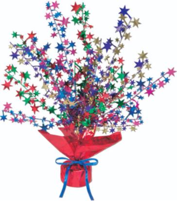 15-Inch Multicolor Star Gleam 'N Burst Centerpiece