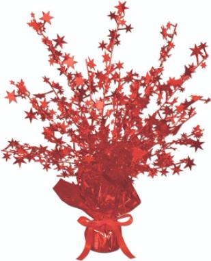15-Inch Red Star Gleam N Burst Centerpiece