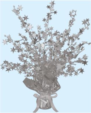 Silver Star Gleam 'N Burst Centerpiece, 15 Inch