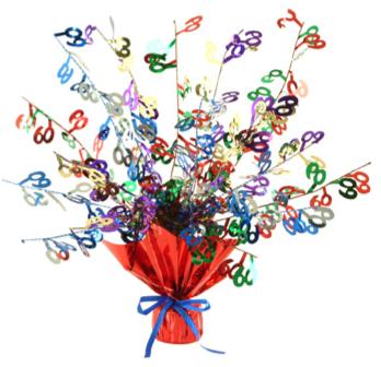 60th Birthday Gleam 'N Burst Centerpiece