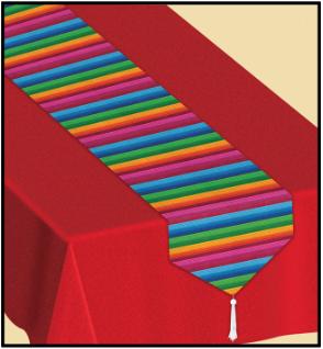 Fiesta Plastic Table Runner, 11 x 72 Inches