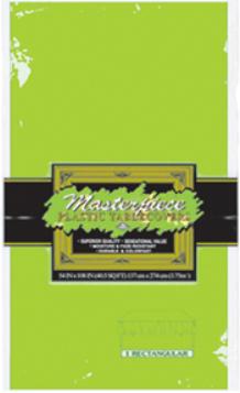 Lime Green Plastic Table Cover, 54 x 108 Inches