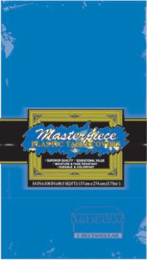 Royal Blue Plastic Table Cover, 54 x 108 Inches