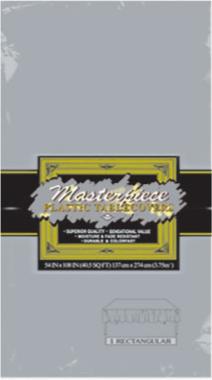 Silver Plastic Table Cover, 54 x 108 Inches