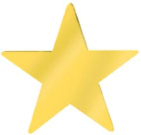 20-Inch Gold Die-Cut Foil Star Decoration