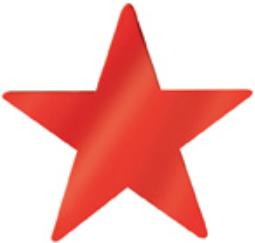 Red Die-Cut Foil Star Decoration, 20 Inch