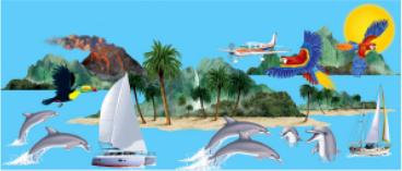 Tropical Cruise Party Props, 15 Pack