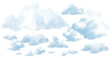 Fluffy Cloud Props, 24 Count