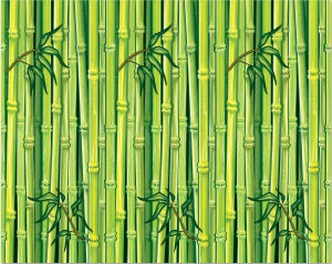 Bamboo Print Luau Backdrop, 4 ft x 30 ft