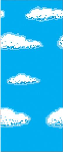 Sky 8-Bit Backdrop, 4 ft x 30 ft