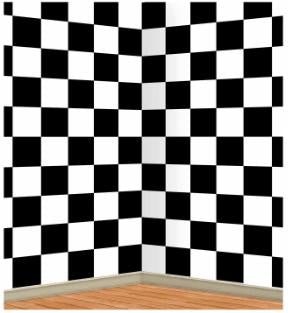 Checkered Insta-Theme Backdrop, 4 ft x 30 ft
