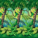 Jungle Trees Backdrop, 4 ft x 30 ft