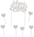 Silver Happy Birthday Cake Topper