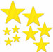 Gold Foil Star Cutouts, 9 Pack