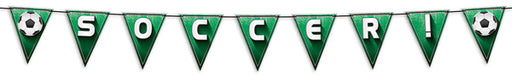Soccer Pennant Streamer, 8 ft