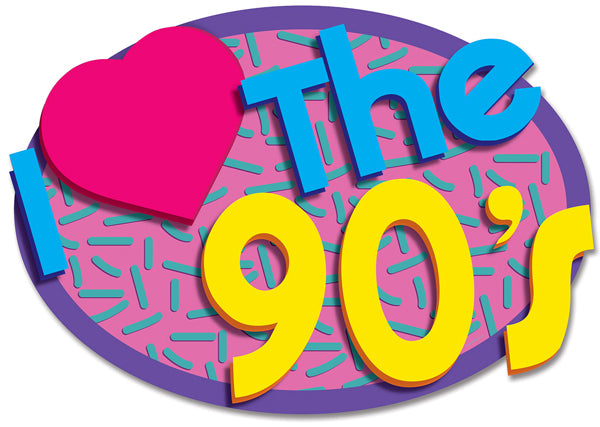 I Love the 90s Party Cutouts, 2 Count