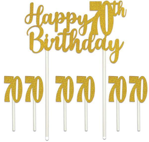 Happy 70th Birthday Cake Topper