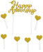 Gold Happy Anniversary Cake Topper