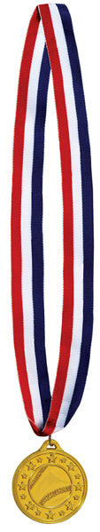 Baseball Medal with Ribbon