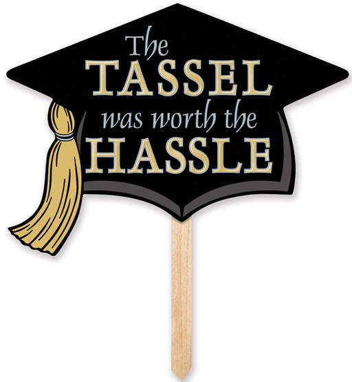 Graduation Cap Yard Sign, 13 x 17.5 Inches