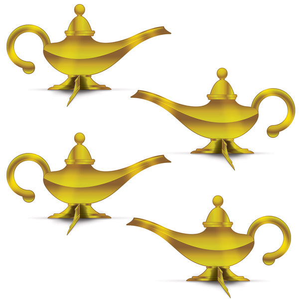 3D Foil Lamp Centerpieces, 4 Pack