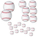 Baseball Cutouts in Assorted Sizes, 12-Pack