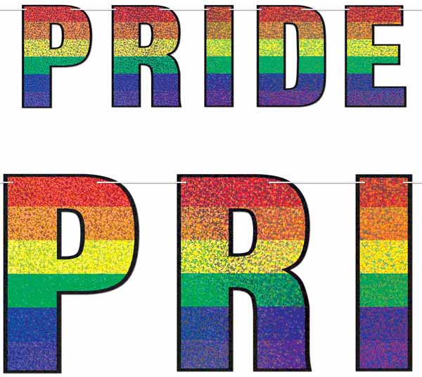 Glittered Pride Streamer, 5 ft