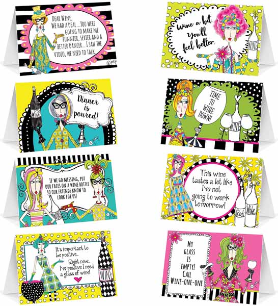 Dolly Mama's Wine Celebration Table Cards