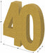 Gold 3D Glittered 40 Centerpiece