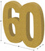 Gold 3D Glittered Number 60 Centerpiece