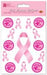 Pink Ribbon Stickers, 4 Sheets per Pack