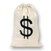 Big Dollar Sign Money Bag, 17 x 11 Inches