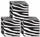 3"X3" ZEBRA PRINT FAVOR BOXES 3/PKG