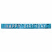 METALLIC HBD FRINGE BANNER BLUE 10"X9'