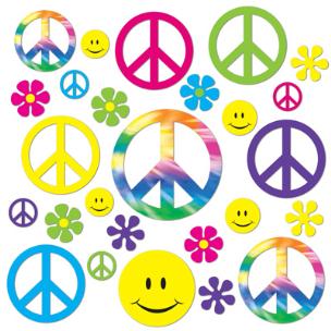 Retro 60s Party Cutouts, 42 Pack