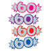 Mini Glittered Number 60 Cutouts, 8 Pack