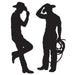 COWBOY SILOUETTE 35"&37" 2/PKG