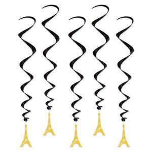EIFFEL TOWER WHIRLS 34" 5/PK