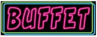 Neon Buffet Sign, 8 x 22 Inches