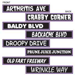 Over the Hill Street Sign Cutouts, 4 Pack
