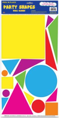 PARTY SHAPES PEEL 'N PLACE 12" X 24" SH