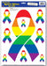 Rainbow Ribbon Peel 'N Place Decoration, 12" x 17"