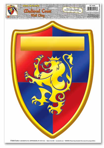 Medieval Crest Peel 'N Place Decoration