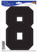 Black Number 8 Peel N Place Decoration